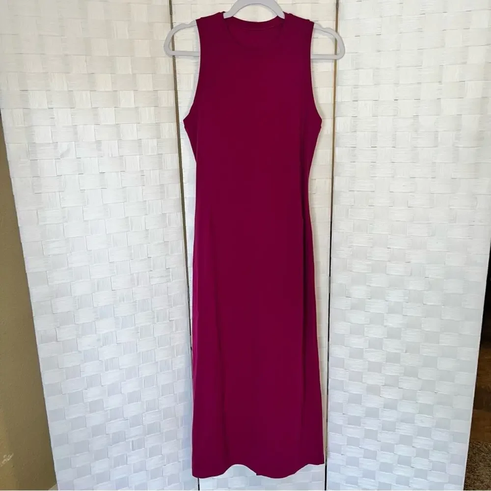 Lululemon All Aligned Ribbed Midi Dress Size 4 - Picture 3 of 10